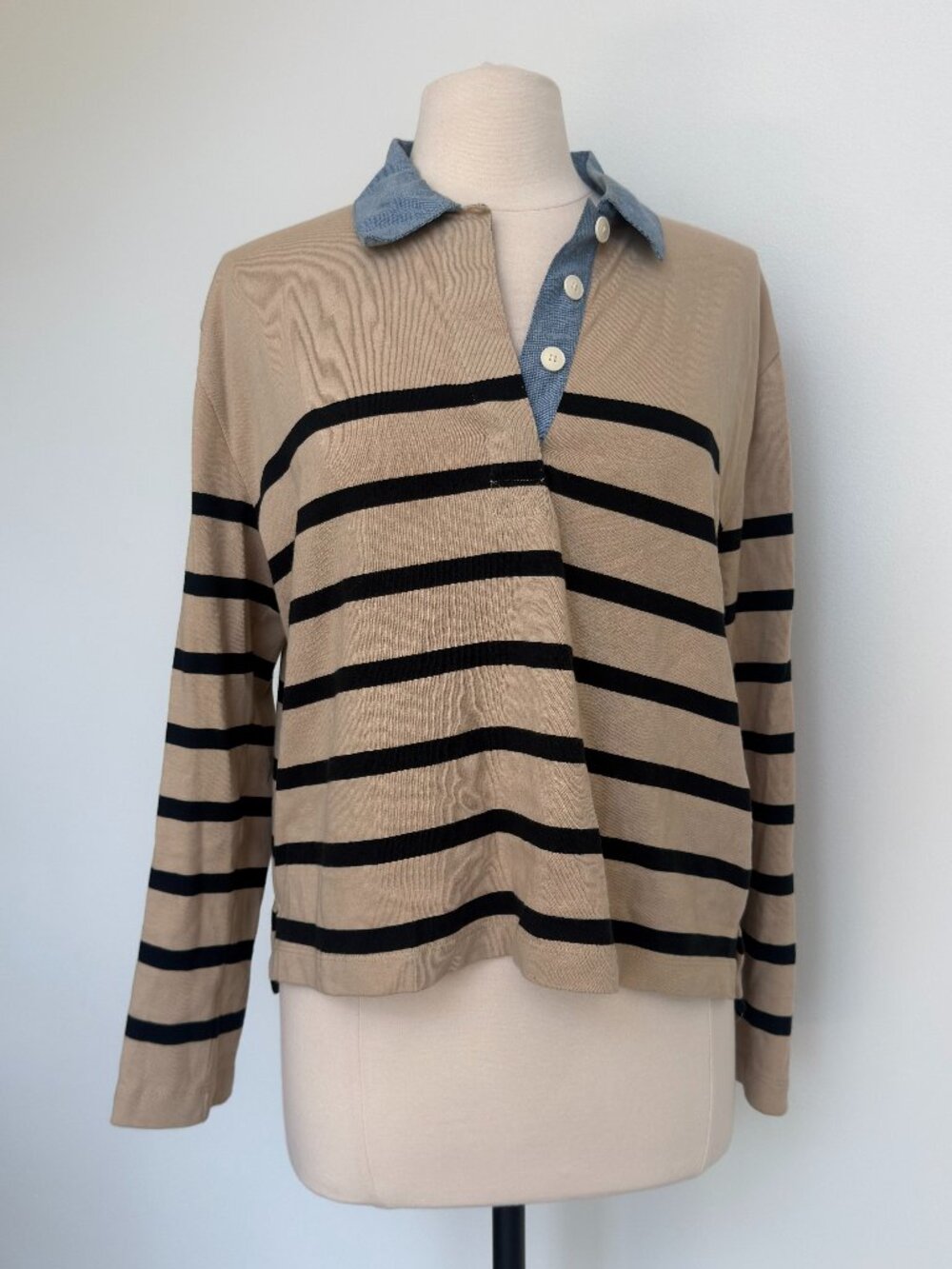 J.Crew Broken-In Jersey Long-Sleeve Rugby Shirt